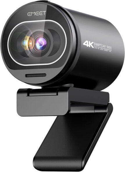 EMEET S600 4K Webcam for Streaming - Sony 1/2.55'' Sensor, PDAF Autofocus, 1080P@60FPS, 2 Noise Reduction Mics, Built-in Privacy Cover, 73° FOV, Streaming Camera for Live Commerce/Gaming/Beauty