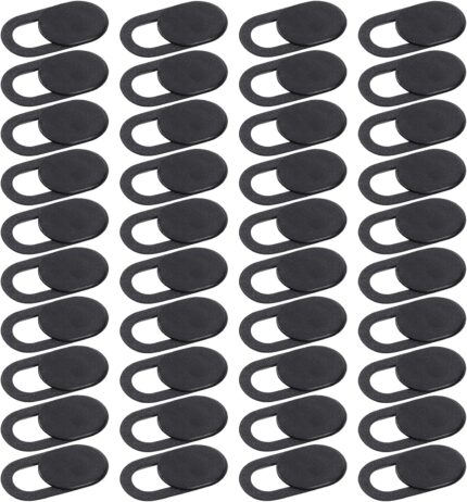40 Pcs Webcam Cover, Camera Privacy Cover Slide Universal Laptop Camera Covers Slide Ultra-Thin Webcam Covers for Laptop Computer Cell Phone Protecting Privacy Security(Black)